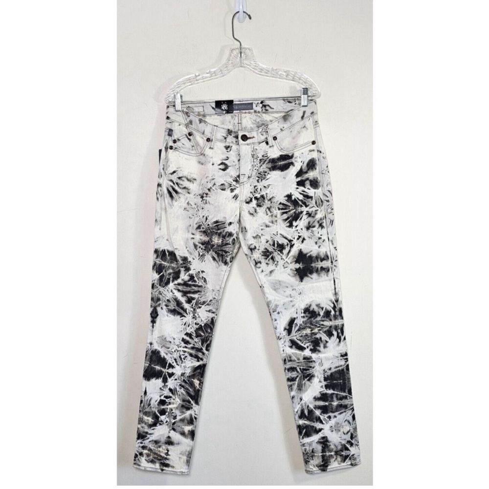 New Rock & Republic Women's 2R Skinny Cropped Pscychodelic Berlin Yeti Jeans